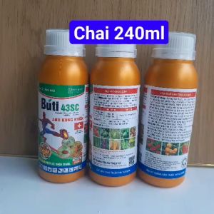 Thuốc đặc trừ nhện Buti 43SC Chai 240ml - ANH HÙNG NHỆN - Bifenazate...............43% w/w đặc trừ nhện đỏ nhện lông nhung nhện trắng DẠNG SỮA SC MÁT CÂY