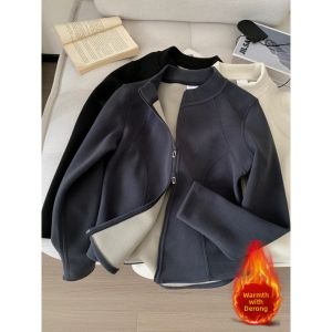 Fashionable Slimming Warm Zipper Cardigan Women