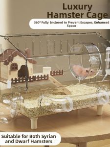 Acrylic Transparent Hamster Cage for Small Pets