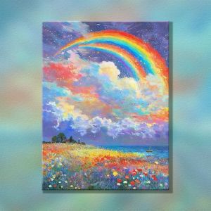 KAYOU | DIY Oil Painting By Number Mountain Flower Sea View Paint By Number Oil Handpainted Acrylic Unique Gift Wall Art Home Decor
