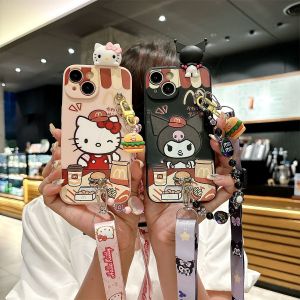 Kexike Cute Cartoon Protective Phone Case for  16/15promax 14 13pro Full Edge Coverage Anti-Fall 12 11 7/8plus Katty Cat 5/6s plus