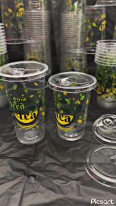 GELAS MOTIF TEH GELAS MOTIF FRESH ICE TEA STARINDO ISI 50 GELAS 16OZ DAN 22OZ