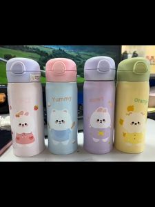 450ml ขวดน้ำ กระติกน้ำสแตนเลส กระติกน้ำเก็บความร้อน-เย็น ลายการ์ตูนน่าๆ พกพาง่ายสะดวก (พร้อมส่ง)