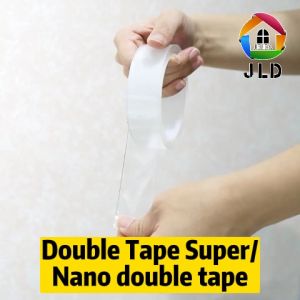 JieLiDa Double Tape Super/Nano double tape/Isolasi Bening 2 sisi Super Kuat Tanpa Bekas Tebal 2MM
