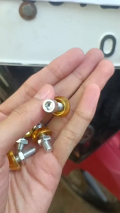 BAUT PLAT NOMOR KUNCI L RING VARIASI CNC SATU SET SPAREPART MOTOR TERMURAH