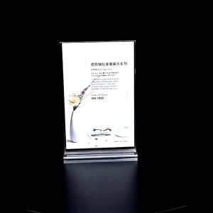 A4 A5 A6 Acrylic Menu Display Stand Double Side Clear Desk Display T-type Menu Ad Frame Photo Holder