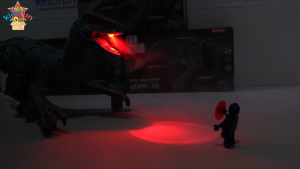Mainan Robot Dinosaurus Berjalan Elektrik Velociraptor Blue Bisa Keluar Asap ada Lampu & Suara