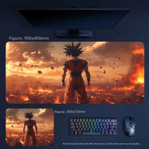 Bandai | New High Definition Printing Leather Mouse Pad Animation Dragon Ball Series Leather Mouse Pad Boys Bedroom Decorative Tablecloth