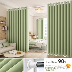 Sunproof Thermal Insulated Full Blackout Curtains For Bedroom & Living Room With Hooks