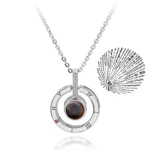 100 Languages I Love You Projection Necklace Fashion Jewelry For Women 2023 New Hot Sale Wedding Romantic Jewelry Gift Wholesale