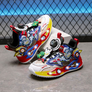 KUOBURENSHENG | Rotating Buckle Anti-Slip Bottom Light-up Boys Sports Shoes