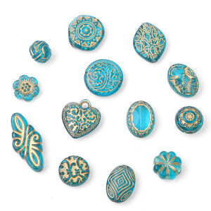 15-80ชิ้นลูกปัดอะคริลิคเทอร์คอยส์แบบบาร็อคทรงหลวมสำหรับทำต่างหูสร้อยข้อมือสร้อยคอเครื่องประดับ