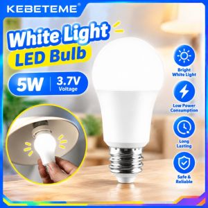 Kebeteme DC 3.7V E27 bóng đèn Led 5W điện áp thấp hạt đèn siêu sáng tiết kiệm năng lượng cho năng lượng mặt trời DIY đèn khẩn cấp trắng