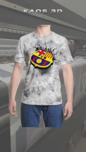 Kaos 3D 3 Dimensi Brca 2 Logo Retak Premium Bangkok Thailand