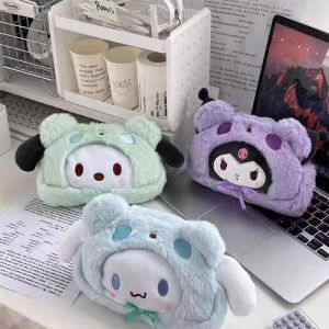 ZEEMIN Halloween Christmas Sanrio Kawaii Cinnamoroll Kuromi Fashion Pencil Case Large Capacity Cute Stationery Cosmetics Pencil Pouch School Supplies