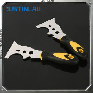 JUSTINLAU 1PC Multifunctional Putty Knife 13 in 1 Stainless Steel Scraper Putty Scraper Cleaning Scraper DIY Construction Tool