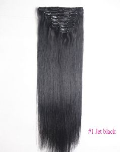 ZZHAIR 100% Brazilian Human Remy Hair Extensions 16"-24" 8Pcs Set 120g-140g  Clips In Full Head Straight Natural
