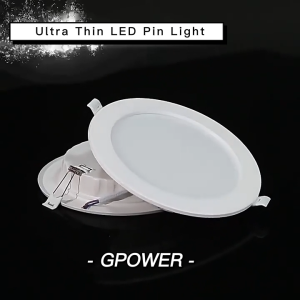Gpower Pin Light Ultra Thin LED Ceiling Light 6500K Daylight 5w/9w/12w/18W LED Recessed Downlight High Brightness Ceiling Panel Lights for Living Room Bedroom Dining Room
