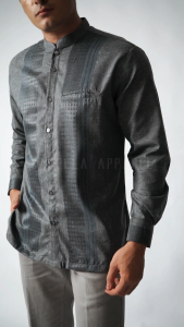 Casella Baju Koko Pria Lengan Panjang Vertical Pattern | Baju Koko Khalid