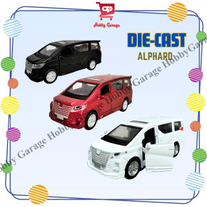 Miniatur Diecast Alphard 1:32 PullBack Mobil Metal Toyota Bisa Buka Tutup