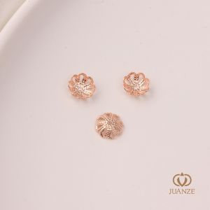 ชิ้นส่วนอุปกรณ์ DIY สร้อยข้อมือไข่มุก โลหะผสม ชุบทอง 14K18K สีสันสดใส ดีไซน์ดอกไม้ เรียบง่ายและทันสมัย