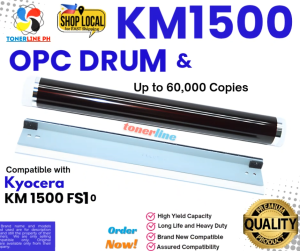 Kyocera KM1500 KM1820 FS1118 OPC Drum & Blade Compatible