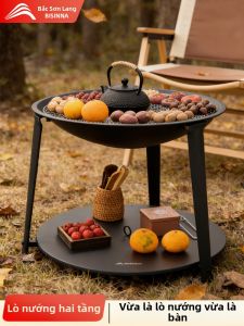 BSWOLF | Indoor Heating Stove Tea Table BBQ Grill Set