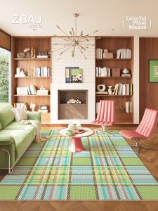 ZHIBAIJIA | Dopamine Checkered Decorative Carpet