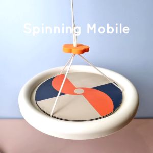 Learning Time Spinning Mobile - Mainan Gantungan Bayi Baru Lahir / Newborn Stimulasi Mata / Warna Kontras Usia 0-4 Bulan