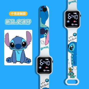 New  cartoon color printed student LED electronic watch fashionable printed square Y1 button electronic watch