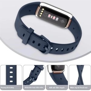 Dây Đeo Thể Thao Bằng Silicon Mềm Cho Đồng Hồ Thông Minh Fitbit Luxe Dây Đeo Thay Thế Dây Đeo Đồng Hồ Phụ Kiện Tương Thích Với Fitbit