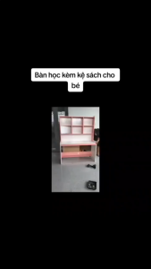 Bàn học sinh trẻ em kèm giá sách tích hợp HUCHU cho bé