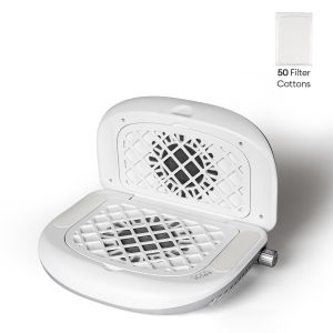 foreverlily | Foldable Nail Dust Collector 5000RPM Strong Suction Dual-Sided Dust Collection Dual Brushless Turbine Vacuum Nail Dust Extractor