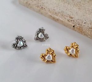 JOYUS Keyla Titanium Stainless Steel 18K Gold Waterproof Pearl Heart Elegant Earrings Birthday Gift Box