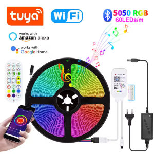 5M 300Led RGB Led Strip Lights For Room Wall Smart Led Tape Light 220V Flexible Led Lights Strips 12V Led Ribbons Lamp Alexa