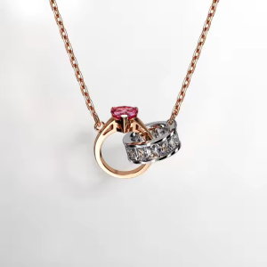 💖Swarovski💖(New) Connexus Mixed Cut Rose Gold Heart Shape White Square Diamond Pendant Necklace S925 Sterling Silver Womens Fashion Necklace Hypoallergenic Non-allergenic Valentines Day Gift Birthday Gift for Girlfriend Bestie