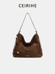 CEIRIHE Large Capacity Velvet Hobo Tote Bag Womens Retro Commuter Single Shoulder Crossbody Bag for Autumn And Winter