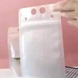 100Pcs Liquid Pouch Resealable Stand Up Drink Pouch for Juice Milktea 250ml/500ml/750ml/1000ml