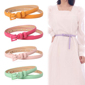 Decorative Narrow Leather Belt for Jeans Slimming Women