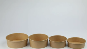 [25/50ชิ้น] ถ้วยกระดาษคราฟ ถ้วยกระดาษมีฝา ถ้วยกระดาษ 750 ml ถ้วย กระดาษ คราฟท์ 750 ถ้วยกระดาษคราฟ 1000ml ชามกระดาษ กล่อง คราฟท์ กลม