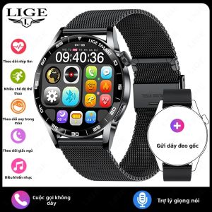 LIGE | Đồng Hồ Thông Minh Thể Thao LIGE Màn Hình HD Máy Đo Nhịp Tim Cuộc Gọi Bluetooth Đồng Hồ Thời Trang Nam Ngoài Trời Chống Nước Với Tính Năng Theo Dõi Giấc Ngủ