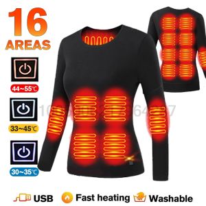 Winter USB Electric Heating Jacket Heated Thermal Underwear Men Women Sports Thermal Heated Underwear  Electric Heated Equipmen