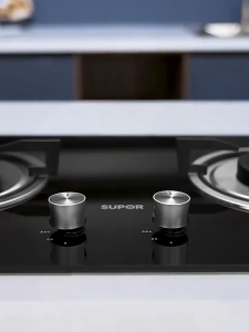 TIXX เตาแก๊สหัวคู่ เตาแก๊สแบบฝัง ไฟแรง5.2Kw ประหยัดพลังงาน แผงกระจกคริสตัลสีดำทำความสะอาดง่าย เตาแก๊ส2หัว