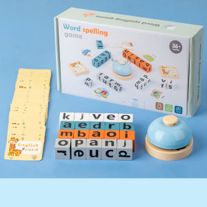 Montessori Wooden Spell Word Toy Letter Cognitive Challenge Memory English Word Game Early Learning Educational Toy For Children