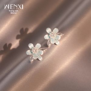 WENXI | Bông Tai Độc Đáo Hoa Anh Đào Màu Hồng Thời Trang