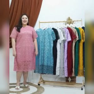 DRESS BRUKAT BIGSIZE JUMBO LENGAN PENDEK KOREA WANITA TERBARU 2020 MODERN KEBAYA PESTA LENGAN PENDEK PAKAIAN BAJU WANITA KEBAYA TRADISIONAL KEBAYA WISUDA BIGSIZE XXL UKURAN BESAR JUMBO