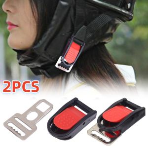 สลักโลหะล็อกหมวกกันน็อค2ชิ้นหัวเข็มขัดคลิปยึดปรับได้ปลดเร็วอุปกรณ์หมวกกันน็อกอเนกประสงค์