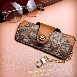 Camellia Pattern Sunglasses Case Portable Belt Loop Eyeglasses Pouch Men Women Shockproof Glasses Storage Bag