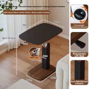 ZHUOHE | Mobile Adjustable Mid-century Style Side Table
