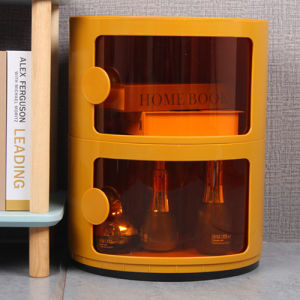 Nordic Ins Famous Miniature Plastic Nightstand Modern Simplicity round Creative Small Cabinet Multifunctional Adult Bedroom Furniture